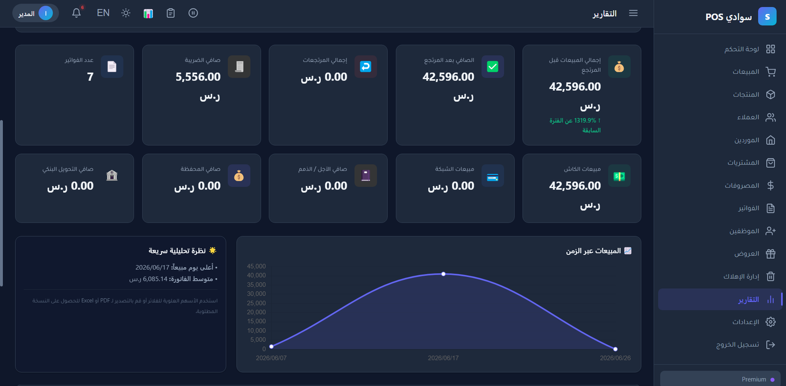 Swadi POS — نظام نقاط بيع ومحاسبة متكامل